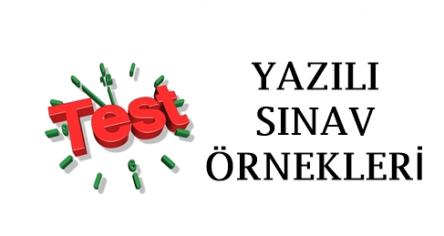 yazılı sınav ornekleri